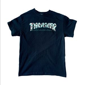 Thrasher Roses Black T-Shirt